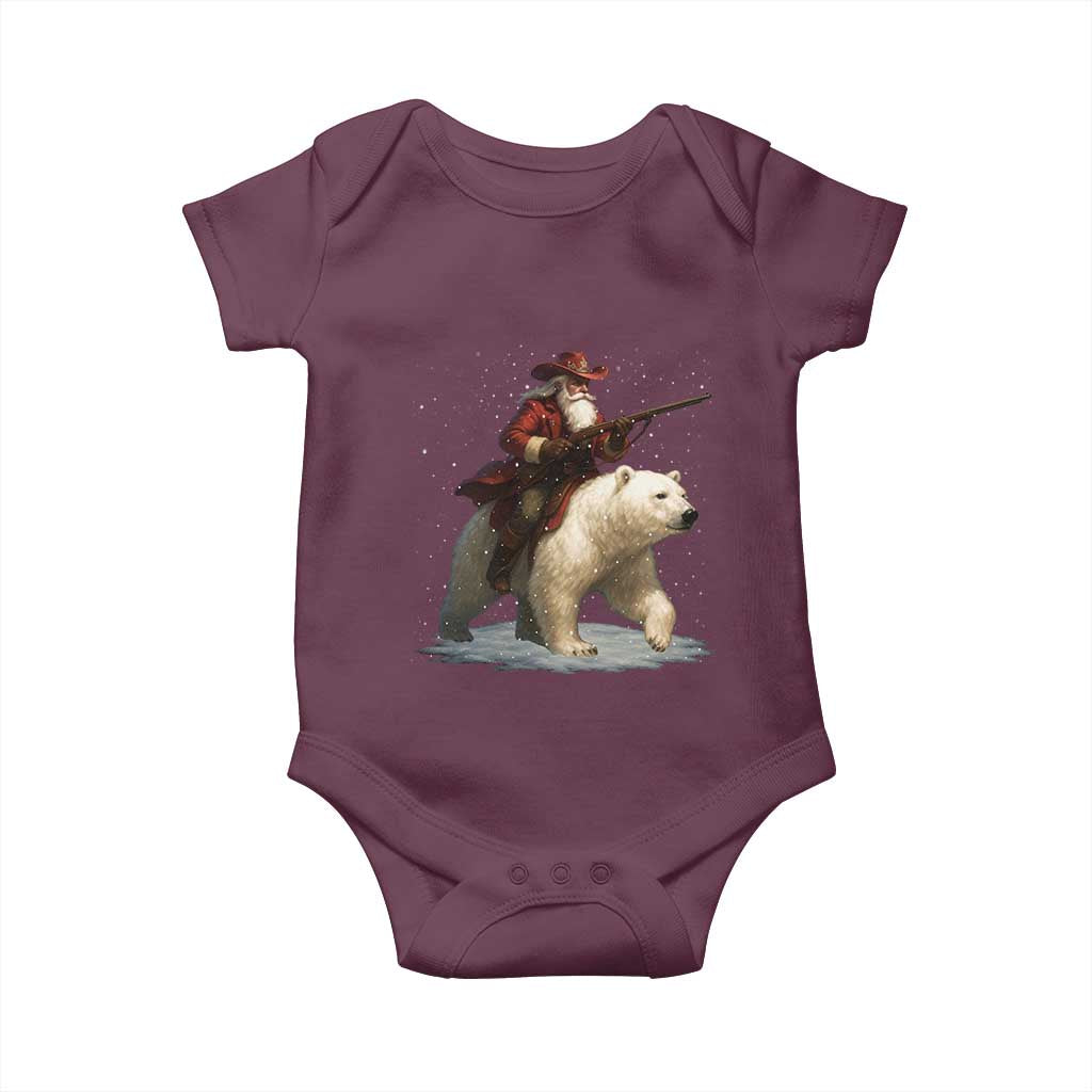 Funny Santa Gun Christmas Baby Onesie - Wonder Print Shop