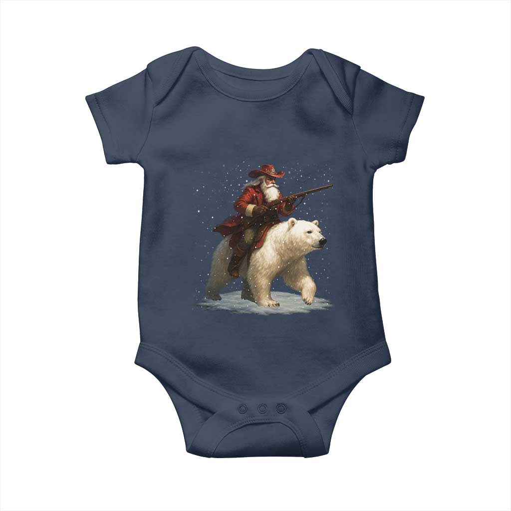 Funny Santa Gun Christmas Baby Onesie - Wonder Print Shop