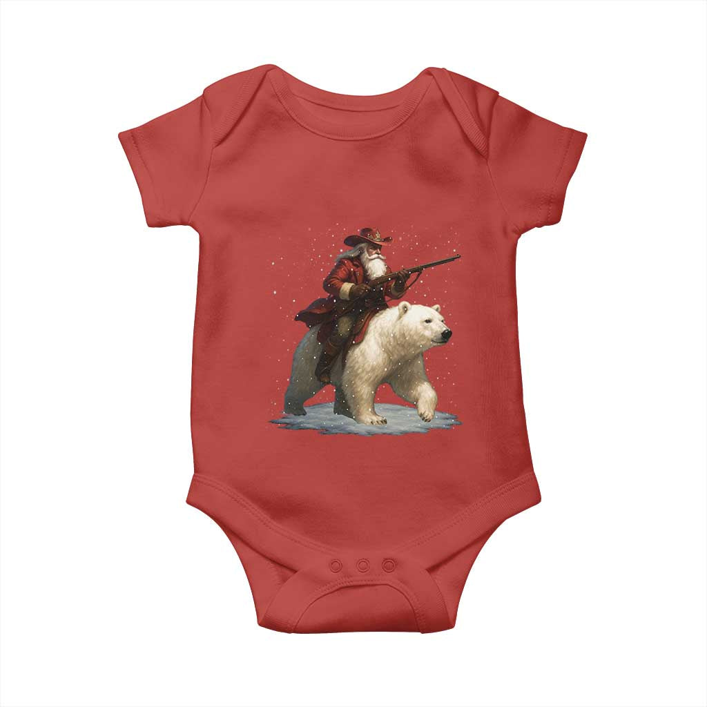 Funny Santa Gun Christmas Baby Onesie - Wonder Print Shop