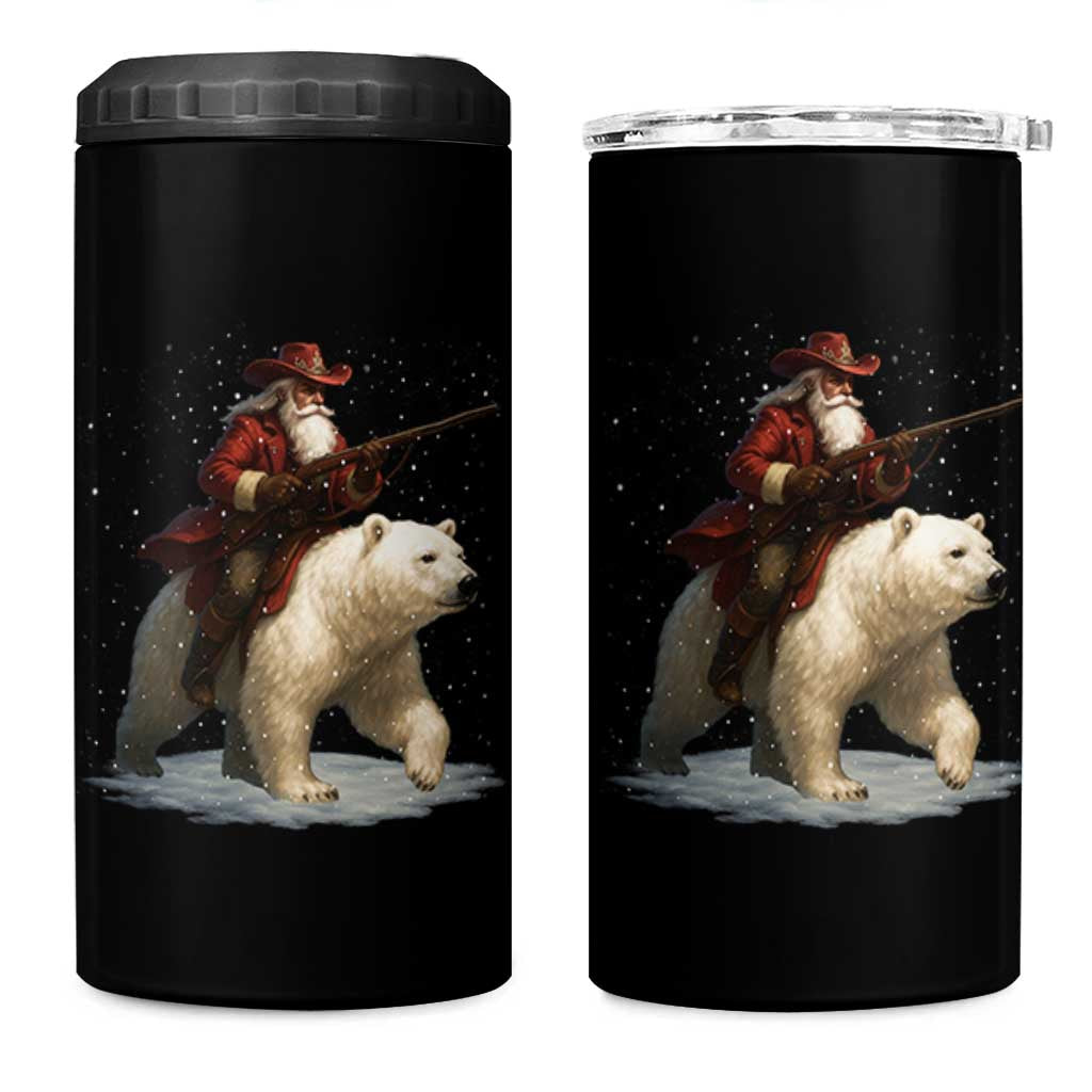 Funny Santa Gun Christmas 4 in 1 Can Cooler Tumbler - Wonder Print Shop