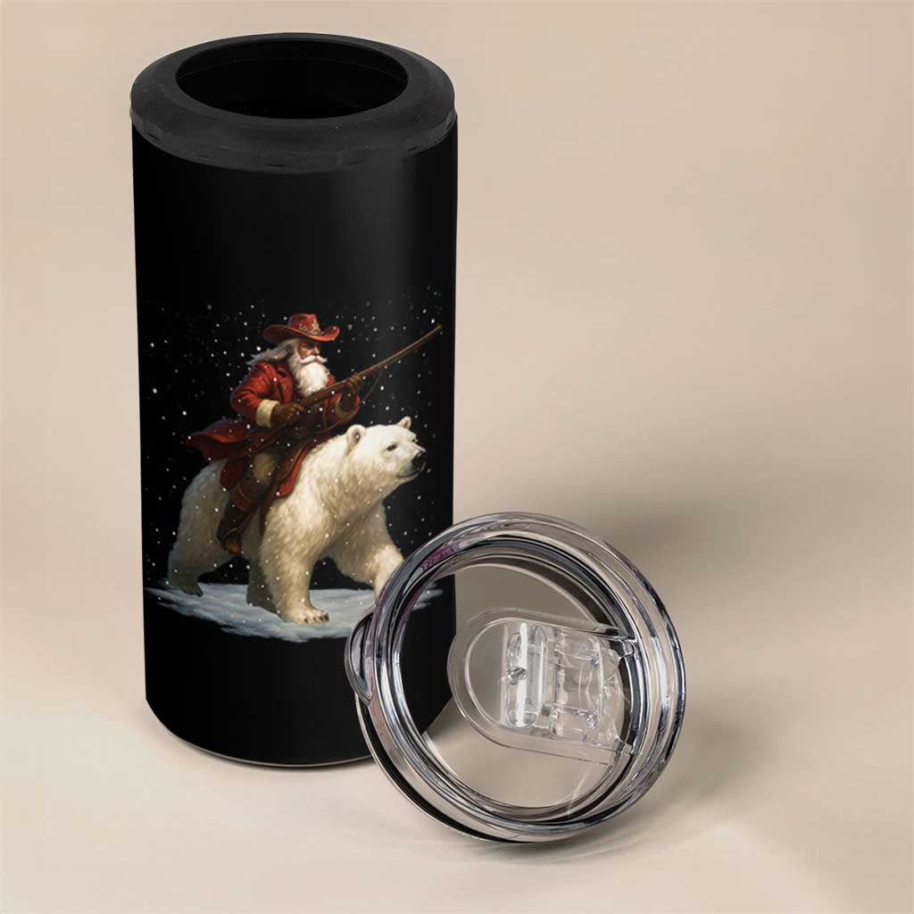 Funny Santa Gun Christmas 4 in 1 Can Cooler Tumbler - Wonder Print Shop