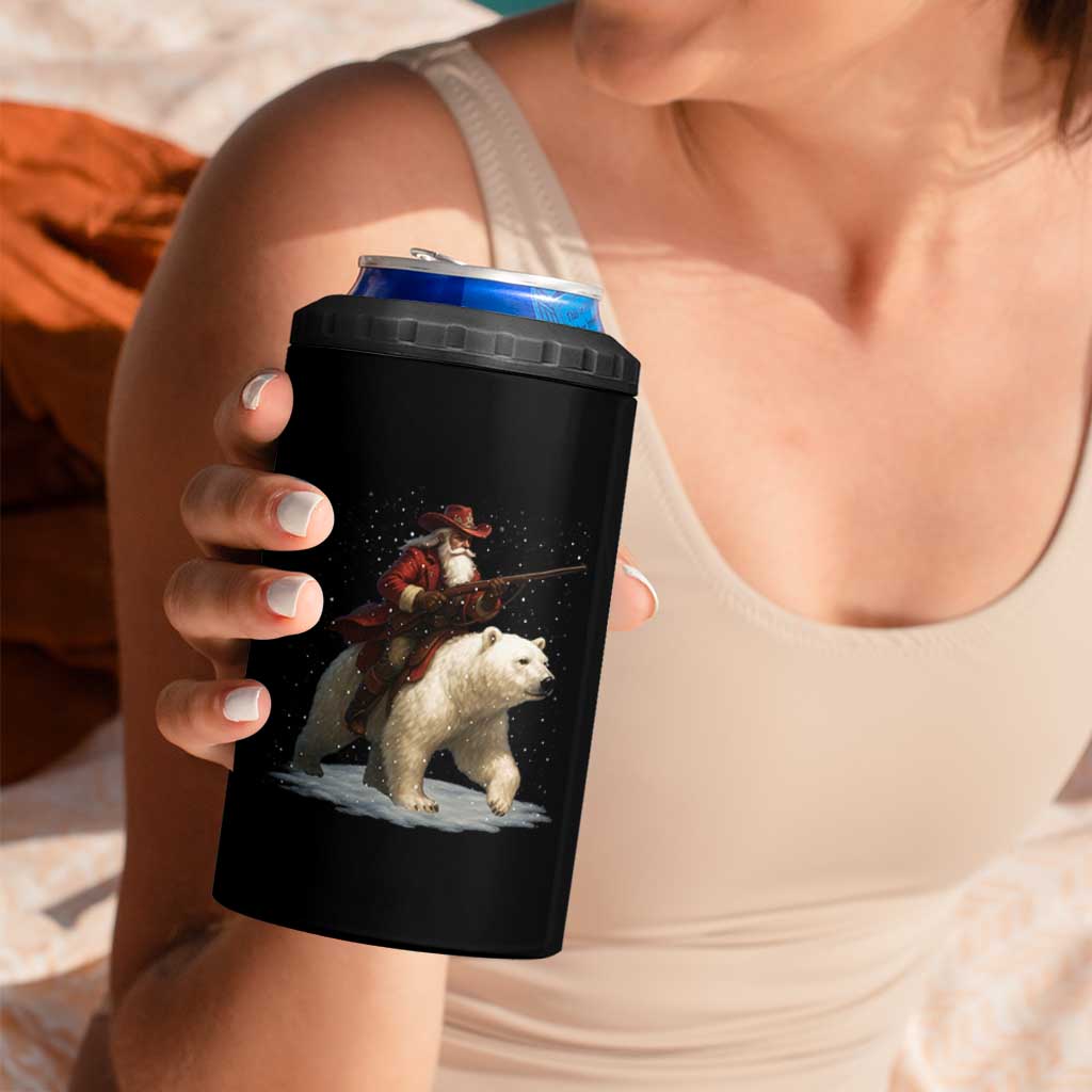 Funny Santa Gun Christmas 4 in 1 Can Cooler Tumbler - Wonder Print Shop