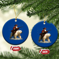 Funny Santa Gun Christmas Ceramic Ornament - Wonder Print Shop