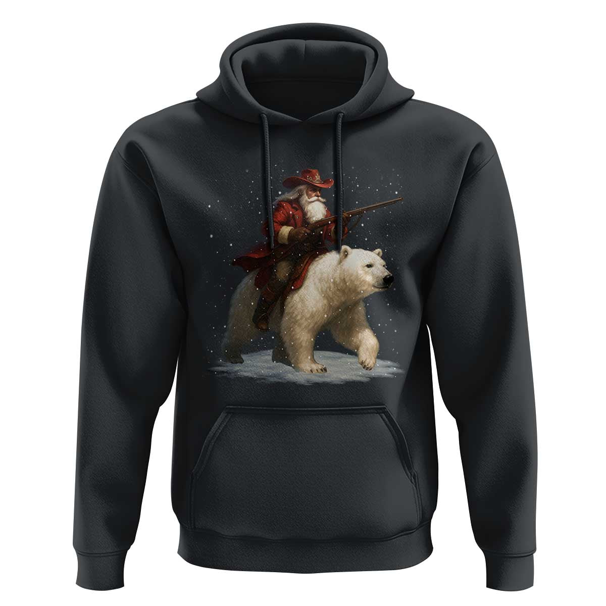 Funny Santa Gun Christmas Hoodie - Wonder Print Shop