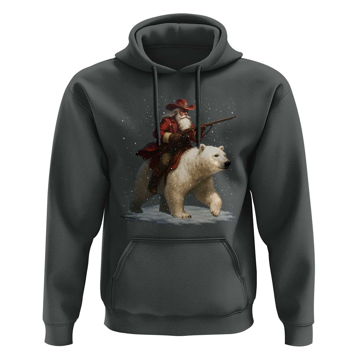 Funny Santa Gun Christmas Hoodie - Wonder Print Shop