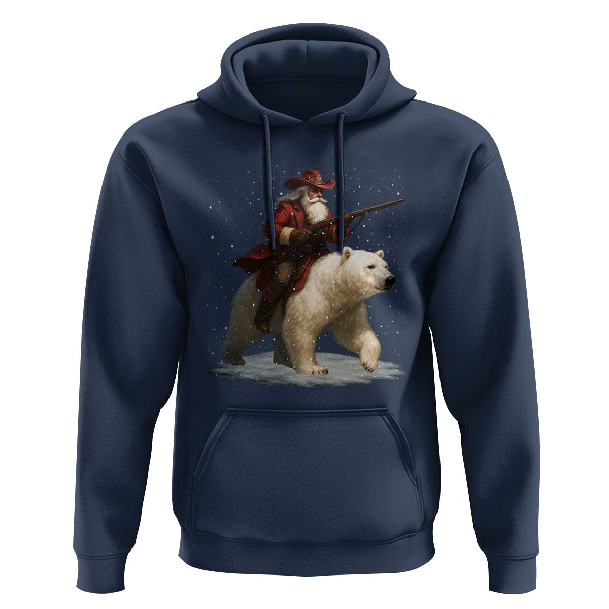 Funny Santa Gun Christmas Hoodie - Wonder Print Shop