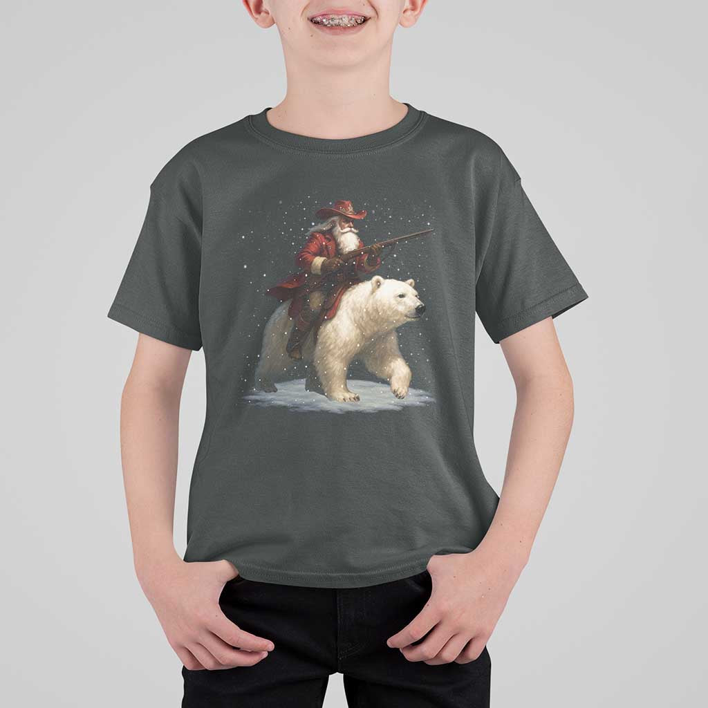 Funny Santa Gun Christmas T Shirt For Kid - Wonder Print Shop