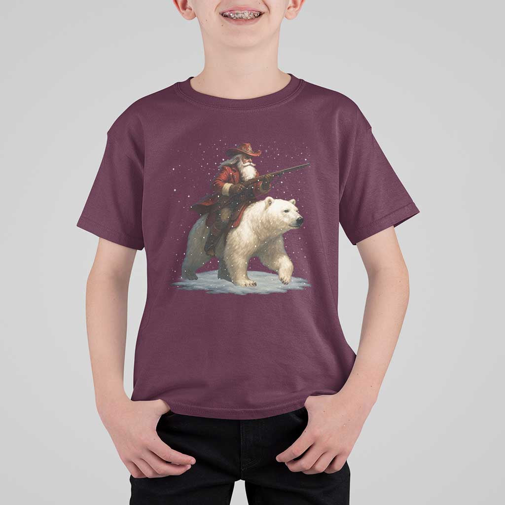 Funny Santa Gun Christmas T Shirt For Kid - Wonder Print Shop