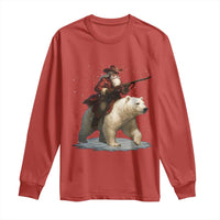 Funny Santa Gun Christmas Long Sleeve Shirt - Wonder Print Shop