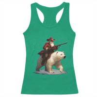 Funny Santa Gun Christmas Racerback Tank Top - Wonder Print Shop