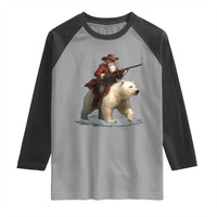 Funny Santa Gun Christmas Raglan Shirt - Wonder Print Shop