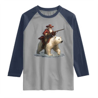 Funny Santa Gun Christmas Raglan Shirt - Wonder Print Shop