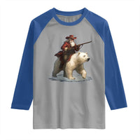 Funny Santa Gun Christmas Raglan Shirt - Wonder Print Shop