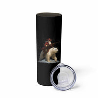 Funny Santa Gun Christmas Skinny Tumbler - Wonder Print Shop
