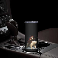 Funny Santa Gun Christmas Skinny Tumbler - Wonder Print Shop