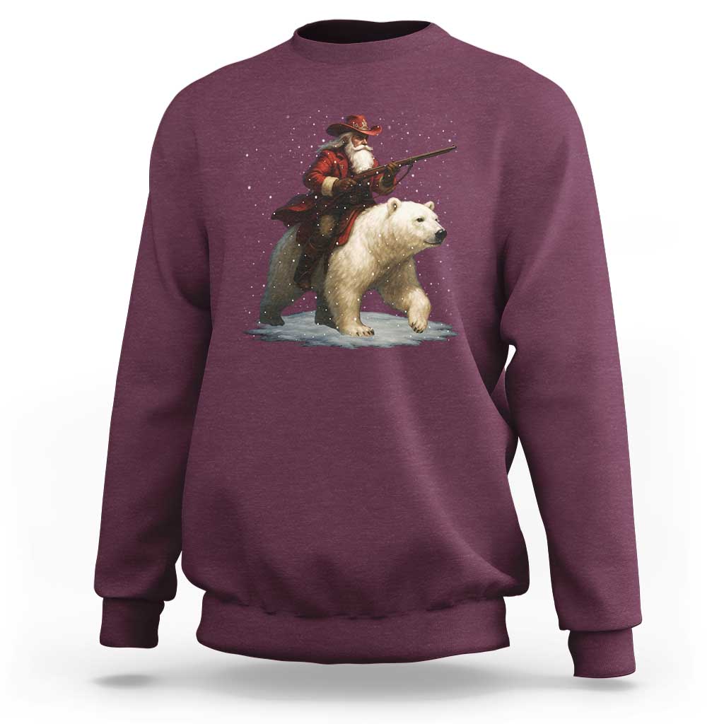 Funny Santa Gun Christmas Sweatshirt - Wonder Print Shop