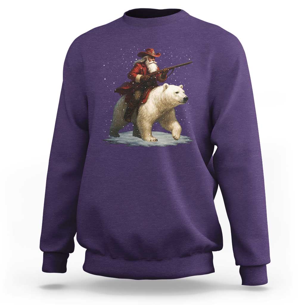 Funny Santa Gun Christmas Sweatshirt - Wonder Print Shop