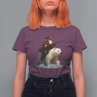 Funny Santa Gun Christmas T Shirt For Women - Wonder Print Shop