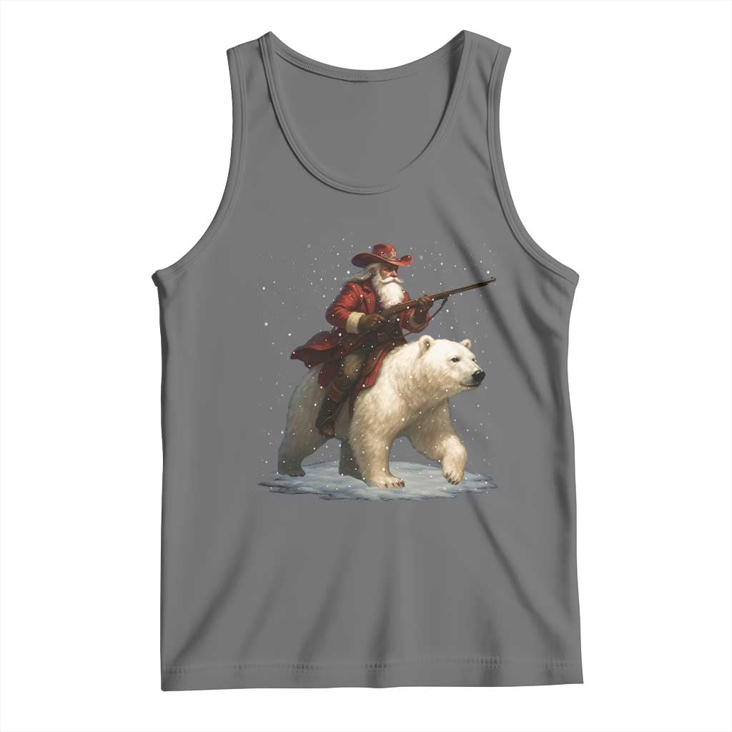Funny Santa Gun Christmas Tank Top - Wonder Print Shop