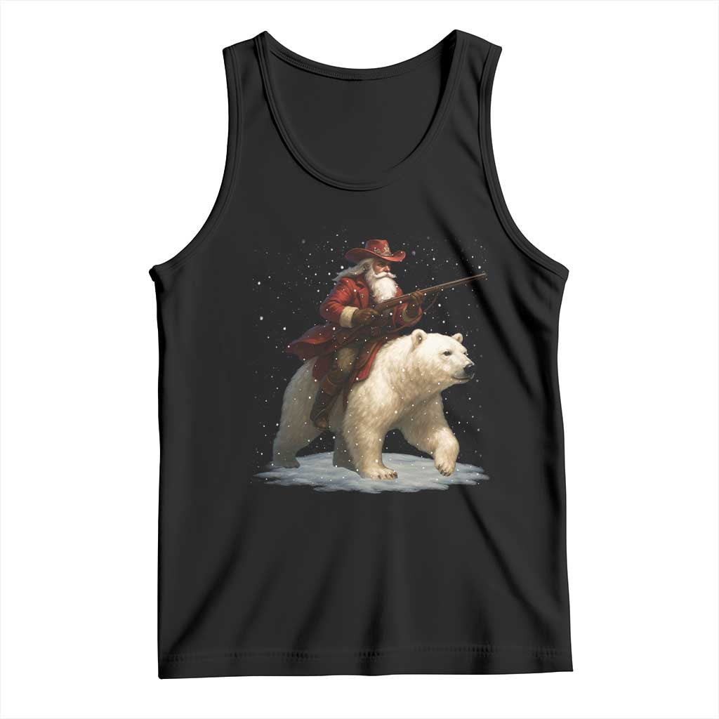 Funny Santa Gun Christmas Tank Top - Wonder Print Shop