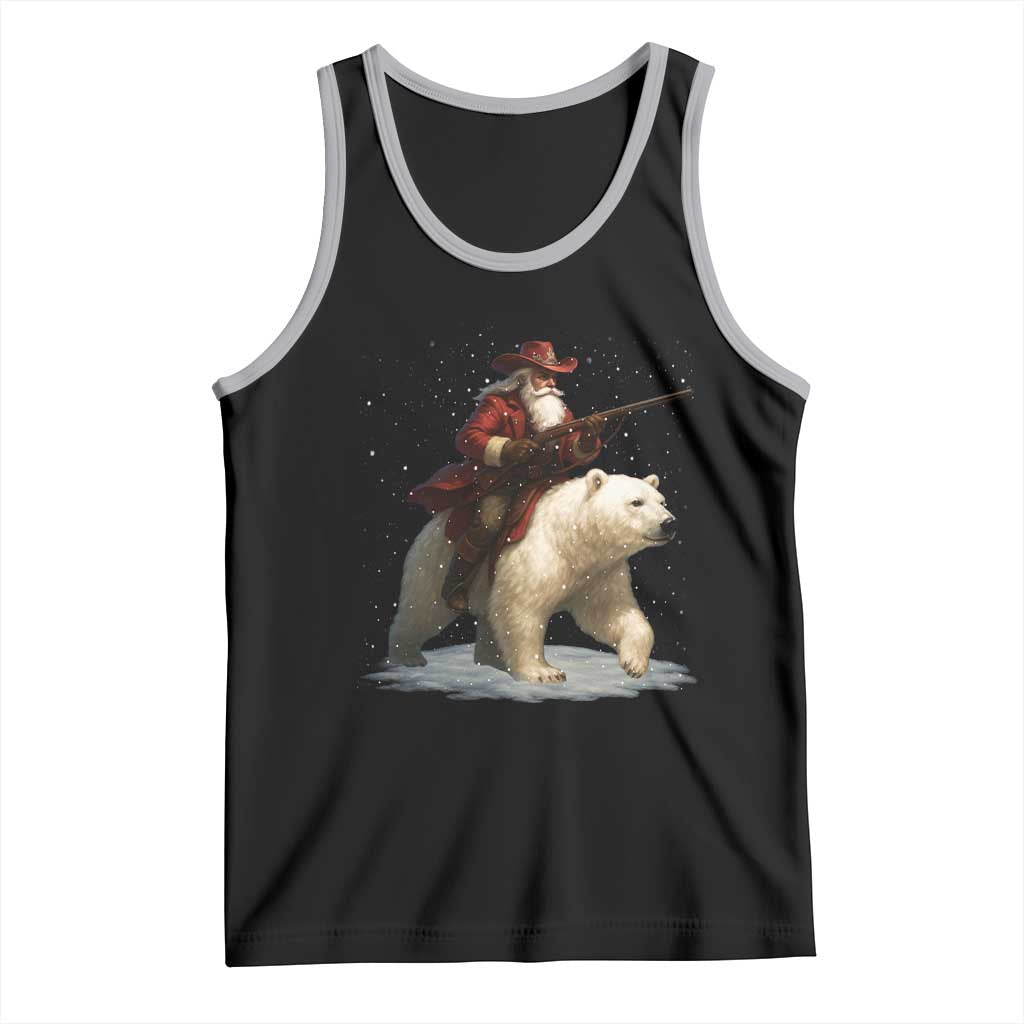 Funny Santa Gun Christmas Tank Top - Wonder Print Shop