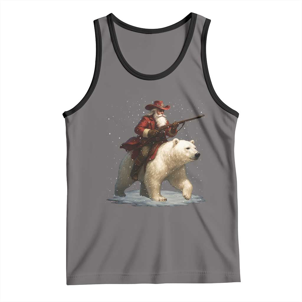 Funny Santa Gun Christmas Tank Top - Wonder Print Shop