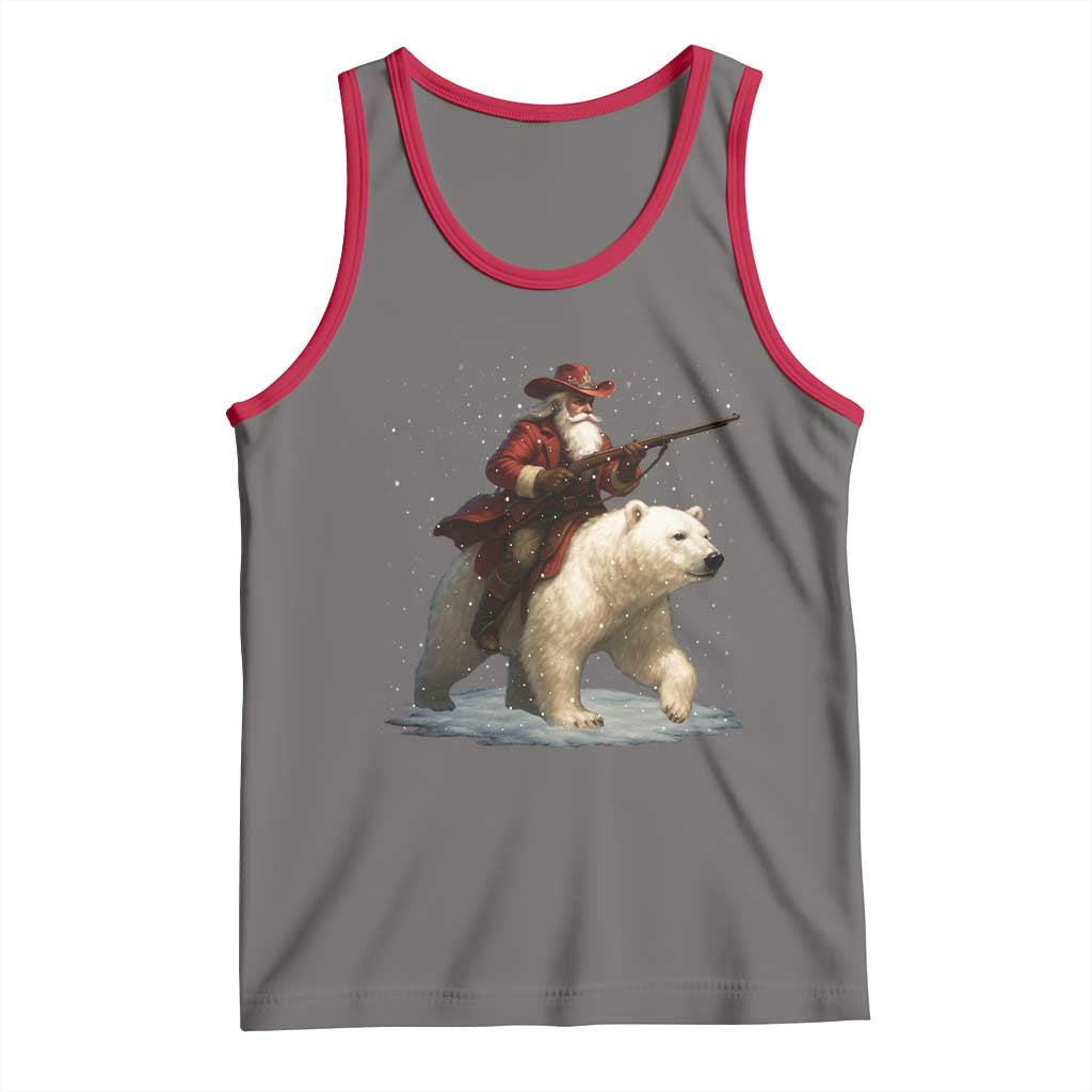 Funny Santa Gun Christmas Tank Top - Wonder Print Shop