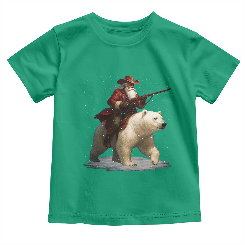 Funny Santa Gun Christmas Toddler T Shirt - Wonder Print Shop
