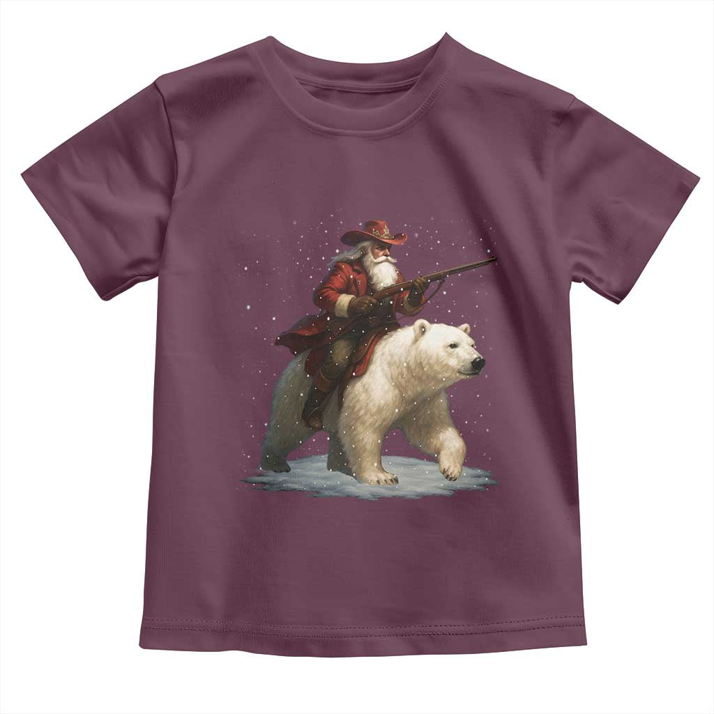 Funny Santa Gun Christmas Toddler T Shirt - Wonder Print Shop