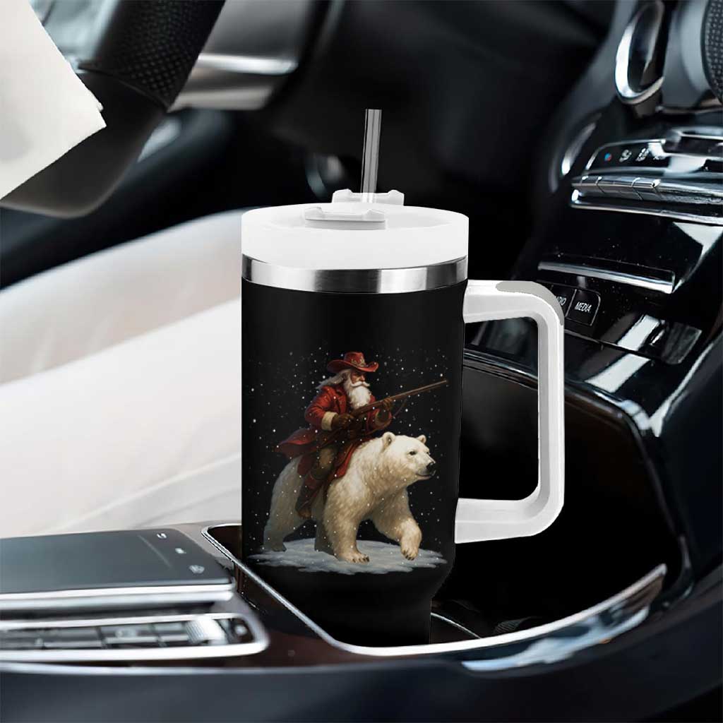 Funny Santa Gun Christmas Tumbler With Handle - Wonder Print Shop