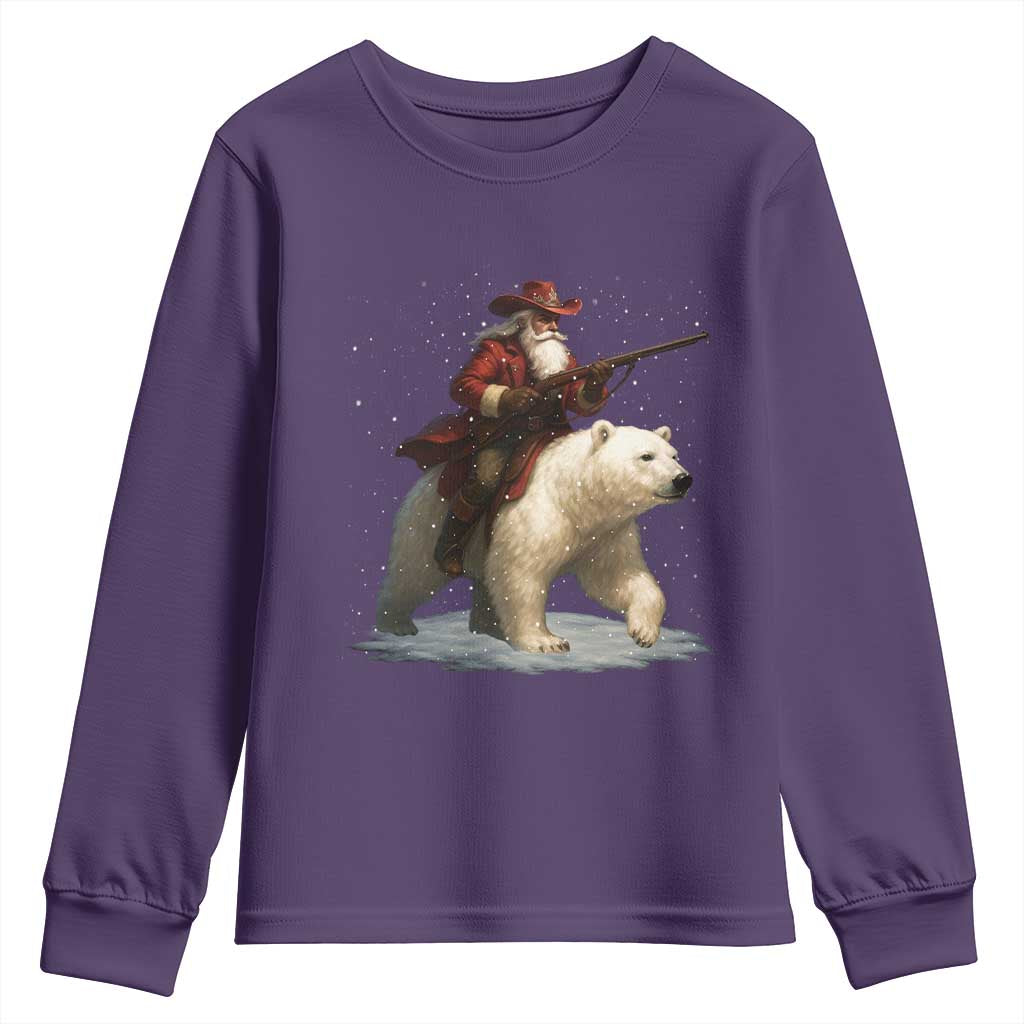 Funny Santa Gun Christmas Youth Sweatshirt - Wonder Print Shop