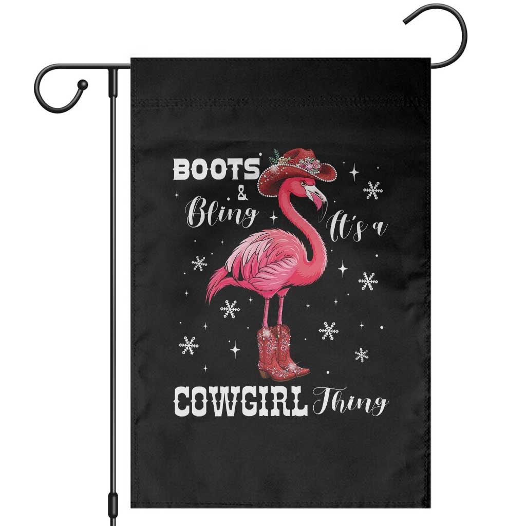 Cowboy Flamingo Garden Flag Boots And Bling It Is A Cowgirl Thing - Wonder Print Shop