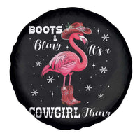 Cowboy Flamingo Spare Tire Cover Boots And Bling It Is A Cowgirl Thing - Wonder Print Shop