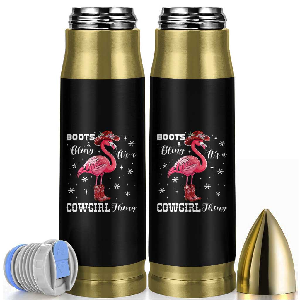 Cowboy Flamingo Bullet Tumbler Boots And Bling It Is A Cowgirl Thing - Wonder Print Shop