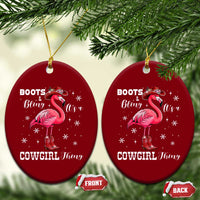 Cowboy Flamingo Ceramic Ornament Boots And Bling It Is A Cowgirl Thing - Wonder Print Shop