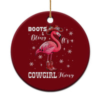 Cowboy Flamingo Ceramic Ornament Boots And Bling It Is A Cowgirl Thing - Wonder Print Shop