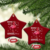 Cowboy Flamingo Ceramic Ornament Boots And Bling It Is A Cowgirl Thing - Wonder Print Shop