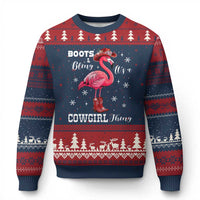 Cowboy Flamingo Ugly Christmas Sweater Boots And Bling It Is A Cowgirl Thing - Wonder Print Shop