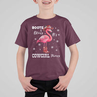 Cowboy Flamingo T Shirt For Kid Boots And Bling It Is A Cowgirl Thing - Wonder Print Shop