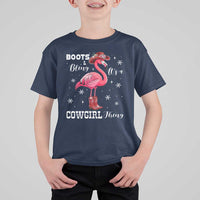 Cowboy Flamingo T Shirt For Kid Boots And Bling It Is A Cowgirl Thing - Wonder Print Shop