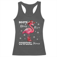 Cowboy Flamingo Racerback Tank Top Boots And Bling It Is A Cowgirl Thing - Wonder Print Shop