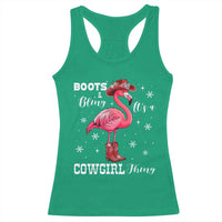 Cowboy Flamingo Racerback Tank Top Boots And Bling It Is A Cowgirl Thing - Wonder Print Shop