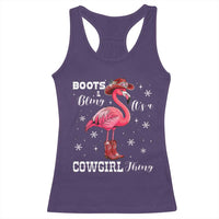 Cowboy Flamingo Racerback Tank Top Boots And Bling It Is A Cowgirl Thing - Wonder Print Shop