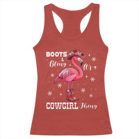 Cowboy Flamingo Racerback Tank Top Boots And Bling It Is A Cowgirl Thing - Wonder Print Shop
