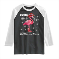 Cowboy Flamingo Raglan Shirt Boots And Bling It Is A Cowgirl Thing - Wonder Print Shop