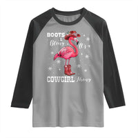 Cowboy Flamingo Raglan Shirt Boots And Bling It Is A Cowgirl Thing - Wonder Print Shop