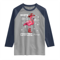 Cowboy Flamingo Raglan Shirt Boots And Bling It Is A Cowgirl Thing - Wonder Print Shop