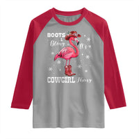 Cowboy Flamingo Raglan Shirt Boots And Bling It Is A Cowgirl Thing - Wonder Print Shop