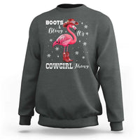 Cowboy Flamingo Sweatshirt Boots And Bling It Is A Cowgirl Thing - Wonder Print Shop