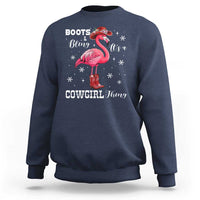 Cowboy Flamingo Sweatshirt Boots And Bling It Is A Cowgirl Thing - Wonder Print Shop
